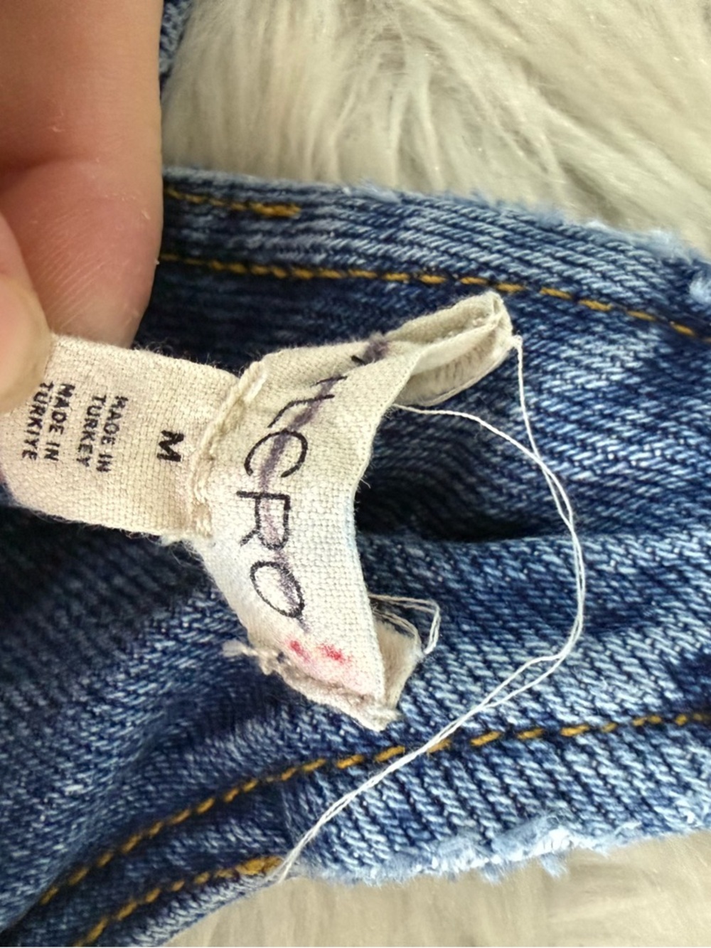 Pilcro Anthropologie Denim Ruffle Hem Jean Mini Dress Medium - Picture 3 of 7
